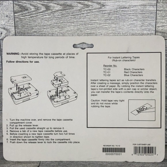 Brother TC-10 Genuine P-Touch Black on Clear Tape Cassettes 12mm 1/2" (x2) New - Picture 3 of 4